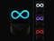 Infinity Symbol Solid 3D Illusion LED Night Light Sign Nightstand Desk Lamp